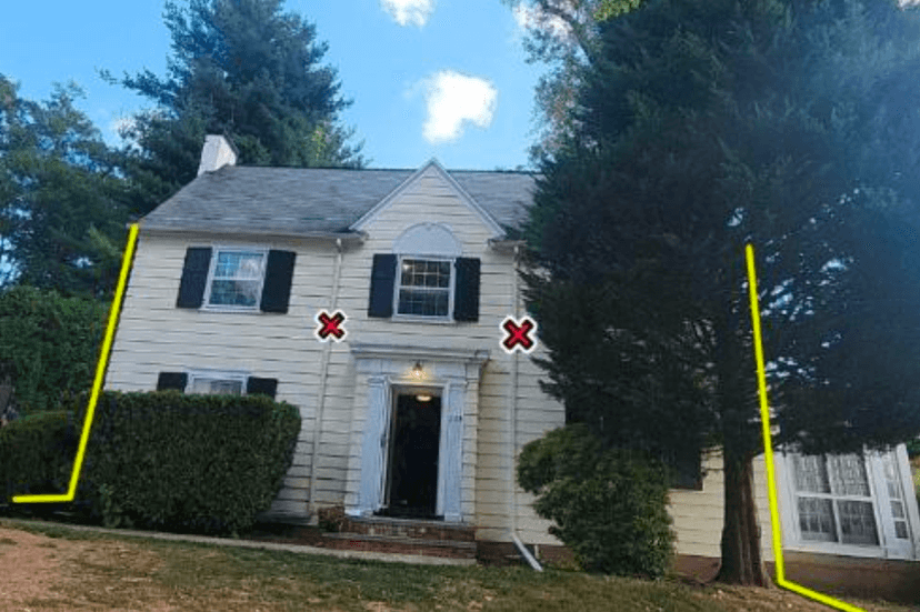 Vented soffit installed